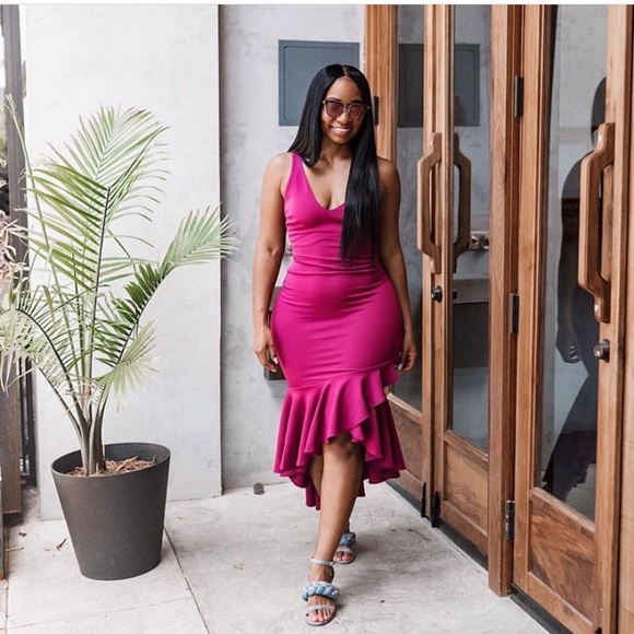 Fashion Nova Dresses & Skirts - Burgundy Maroon mermaid Dress